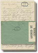 la 24 janvier 1916 lettre avec 3 pages et une enveloppe