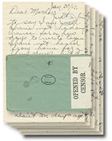 la 30 janvier 1916 lettre avec 5 pages et une enveloppe