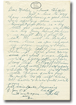 la 14 février 1916 lettre avec 1 page