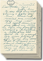 la 26 février 1916 lettre avec 5 pages