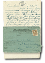 la 29 février 1916 lettre avec 1 page et une enveloppe