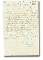 la XX février 1916 lettre avec 1 page