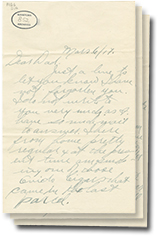 la 6 mars 1916 lettre avec 3 pages