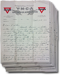 letter with 8 pages from Colin Black to his father