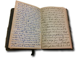 two pages in George Henry Hambley's handwritten diary