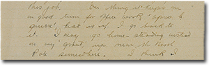 exerpt from letter: good turn for office work ‘apres le guerre’ ”, unless he decides to go homesteading on his “ ‘grant”, up near the North Pole somewhere”
