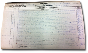 photo of First Cavalry Machine Gun Squadron war diary