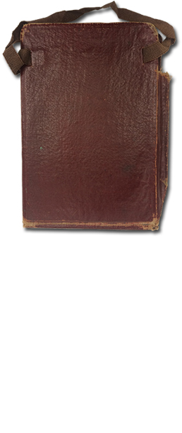 front of George Hambley's leather journal