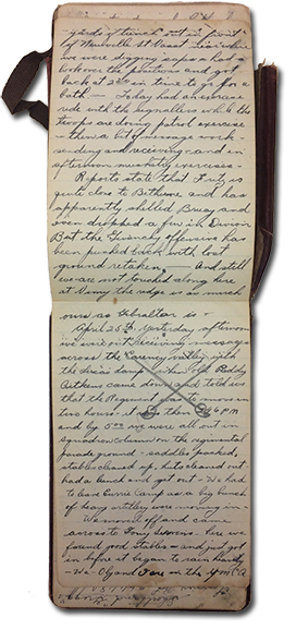 page of George Hambley's journal