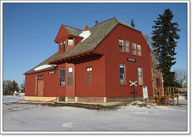 Ancienne gare de la Northern Pacific and Manitoba Railway à Miami