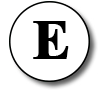Exempt icon: white circle with black E