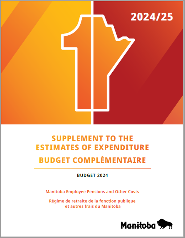 thumbnail of Budget complémentaire du Régime de retraite de la fonction publique et autres frais du Manitoba pour l'exercice cover