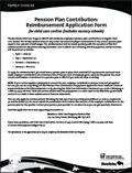 Thumbnail - Pension Plan Contribution Reimbursement Application Form