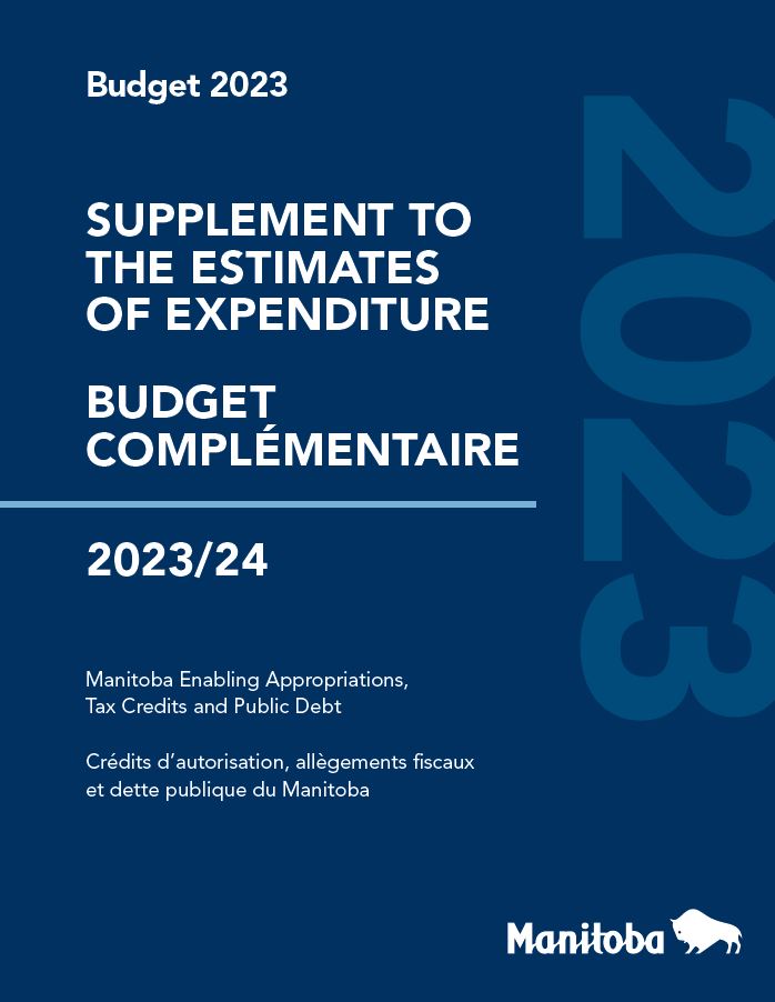 Manitoba Finance Main Estimates Supplement