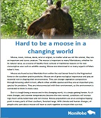 Image of Hard to be a Moose in a Changing World brochure