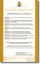 Proclamation Journêe internationale de la francophonie