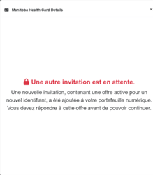 Code d'erreur � une autre invitation est en cours �