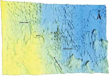 Glacial Fluting near Hodgson Map#1