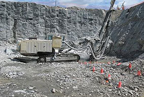 Developing the mine portal at the Bur zinc-copper deposit near Snow Lake (Photo courtesy of HudBay Minerals, Inc.)