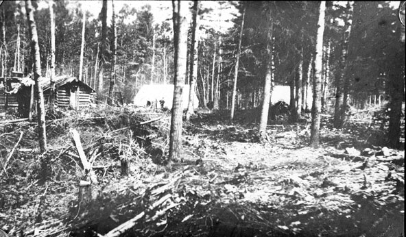 Gabrielle Gold Camp, Big Rice Lake, July, 1912.