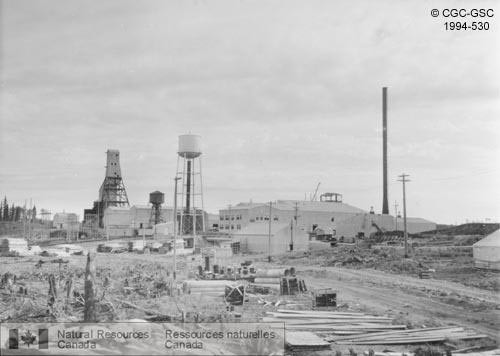 Headframe and mill, Snow Lake gold deposit-Nor-Acme-Manitoba.