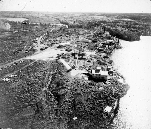 Central camp and test mill, Sherritt 1929.