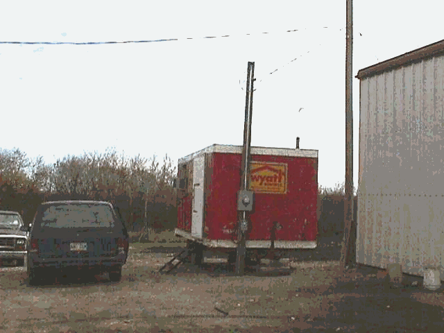 Figure 3. Air monitoring trailer at farm yard site