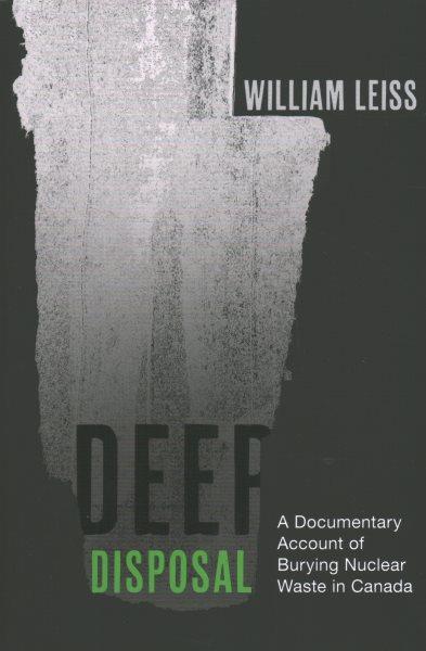 Book cover for Deep disposal” showing the profile of a deep trench that has been dug into the earth. The title of the book appears at the bottom of the trench. 