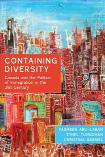 book cover showing a colourful and abstract illustration of a city landscape