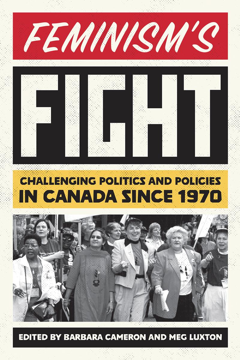 book cover showing a black and white photo of women at a march