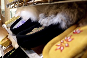 Image of moccasins on store shelf