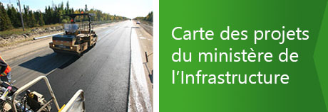 Carte des projets du ministre du Transport et de l'Infrastructure 