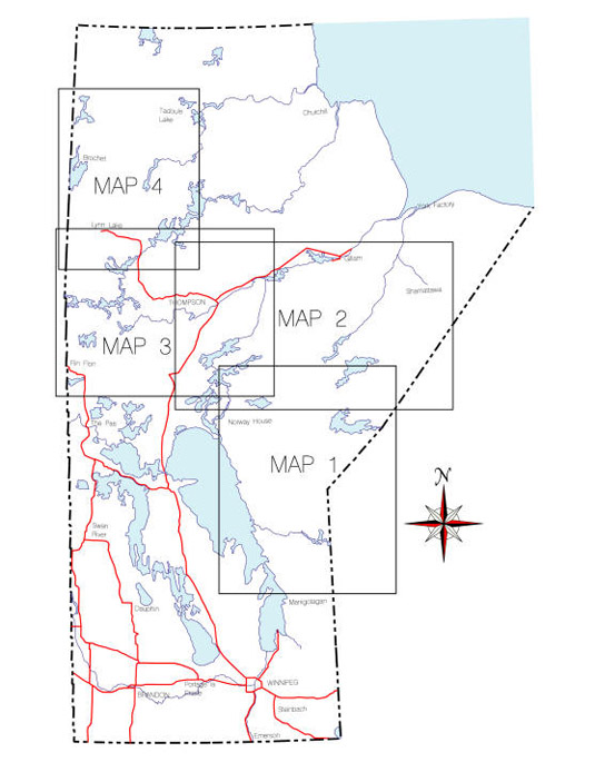 Manitoba Winter Roads Map