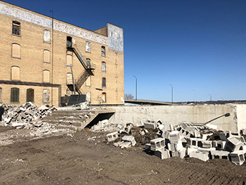 Project Update – April 7, 2021 – Demolition started on the office portion of the Kullberg’s building - view 3