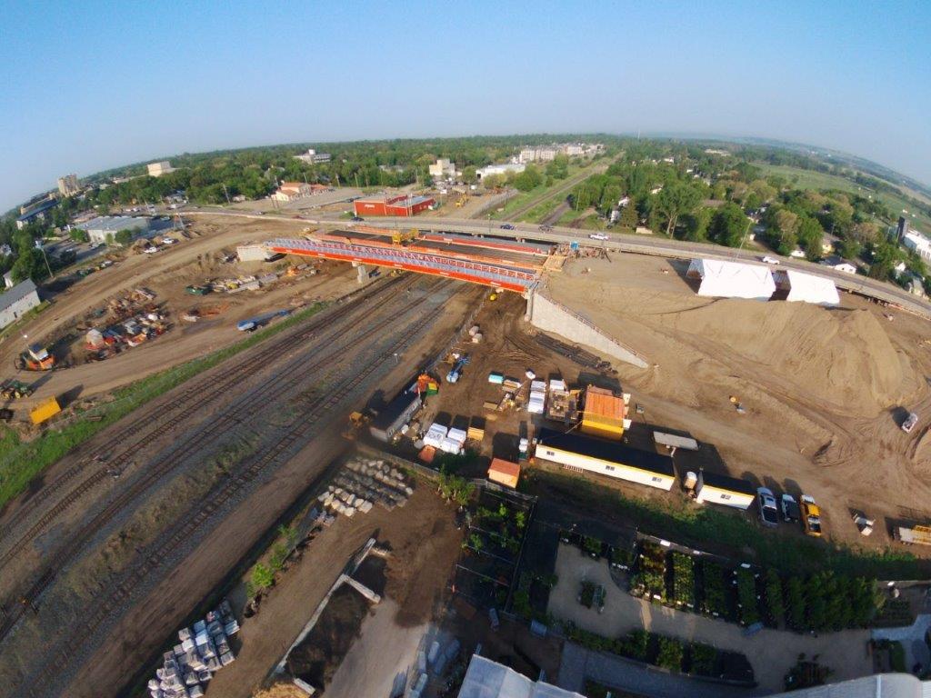 Daly overpass June 2023 construction aerial view 1
