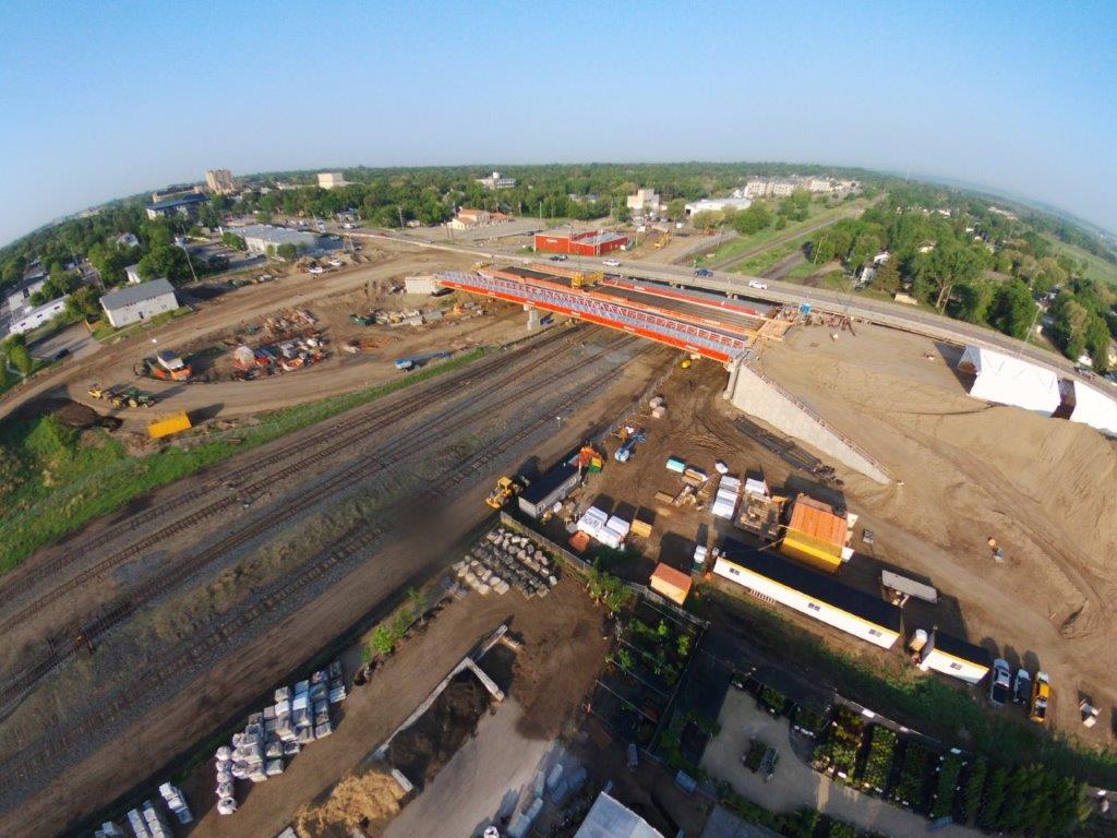 Daly overpass June 2023 construction aerial view 2