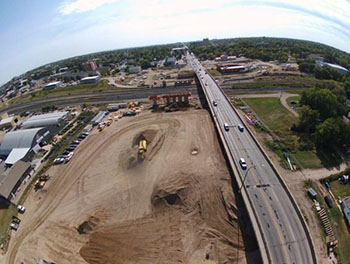 Looking south towards CP tracks