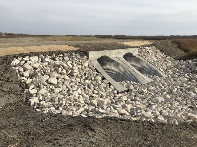 photo of 2 culverts undr the road