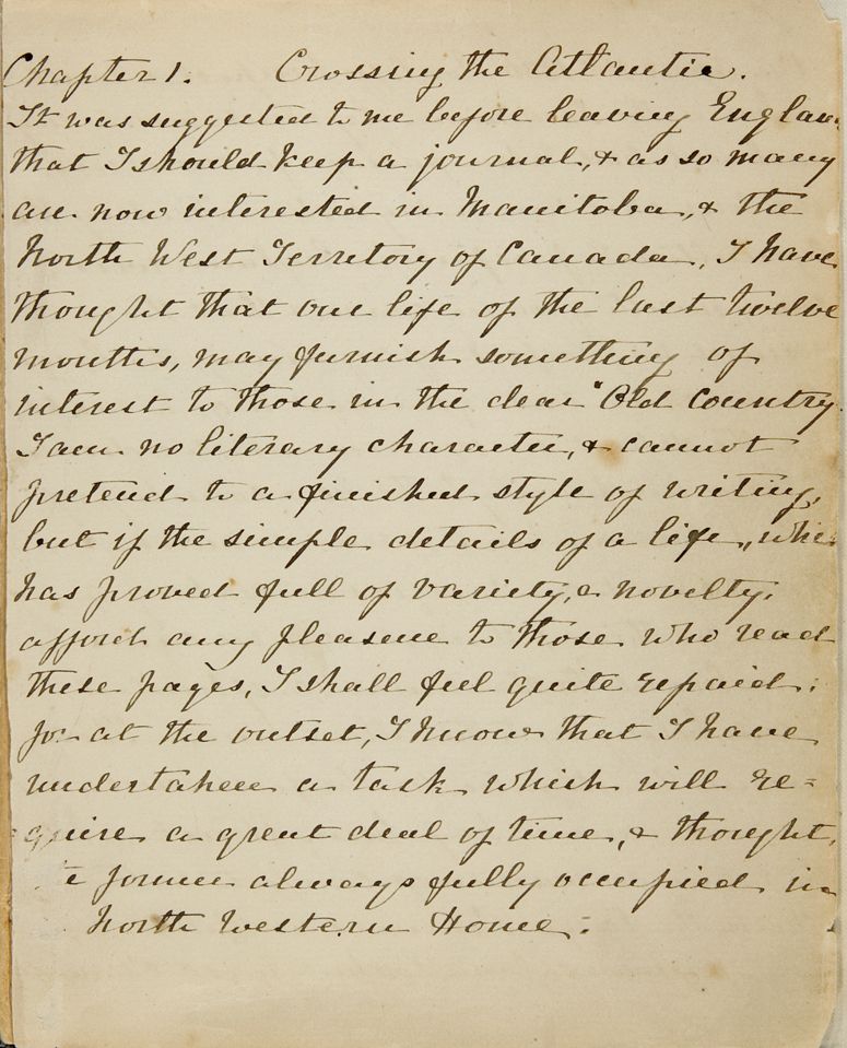 Chapitre 1 du journal d'Emma Averill