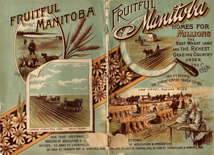 Brochure sur l'immigration intitule « Fruitful Manitoba »