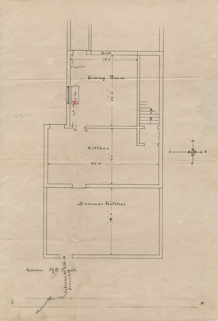 Plan de la maison de Mary et Robert Lane et endroit o le meurtre a t commis