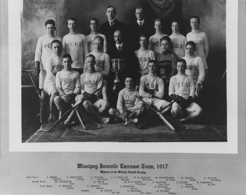 La Winnipeg Juvenile Lacrosse Team, 1917 