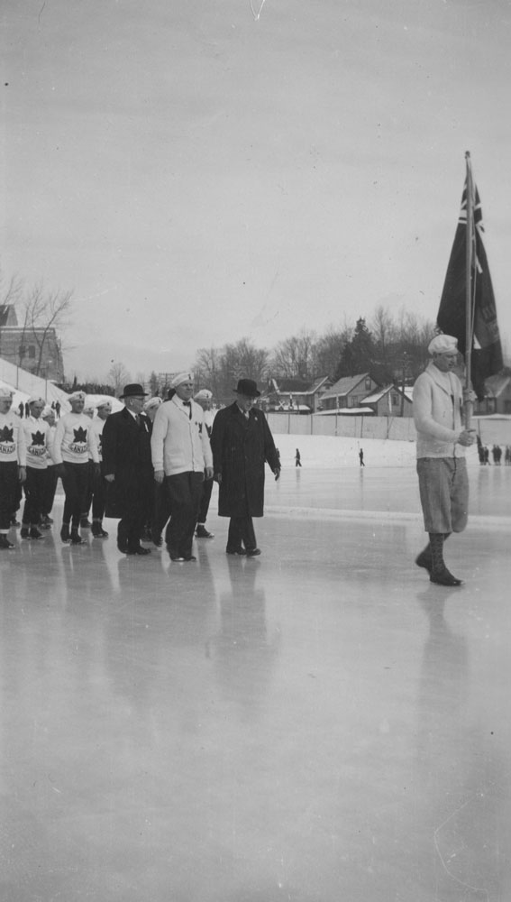 Opening ceremonies, 3rd Winter Games, Lake Placid, New York, 1932