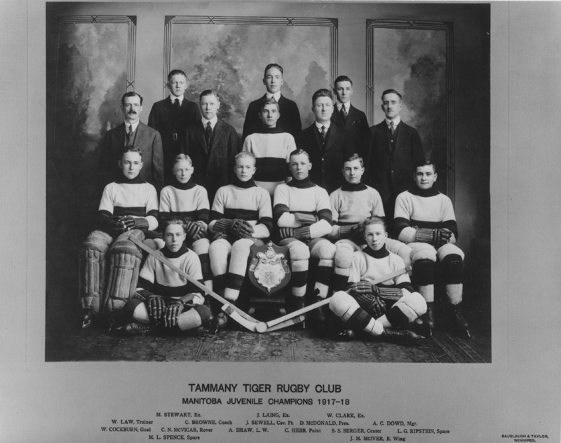 Tammany Tiger Rugby Club, Juvenile Hockey, 1917-18 