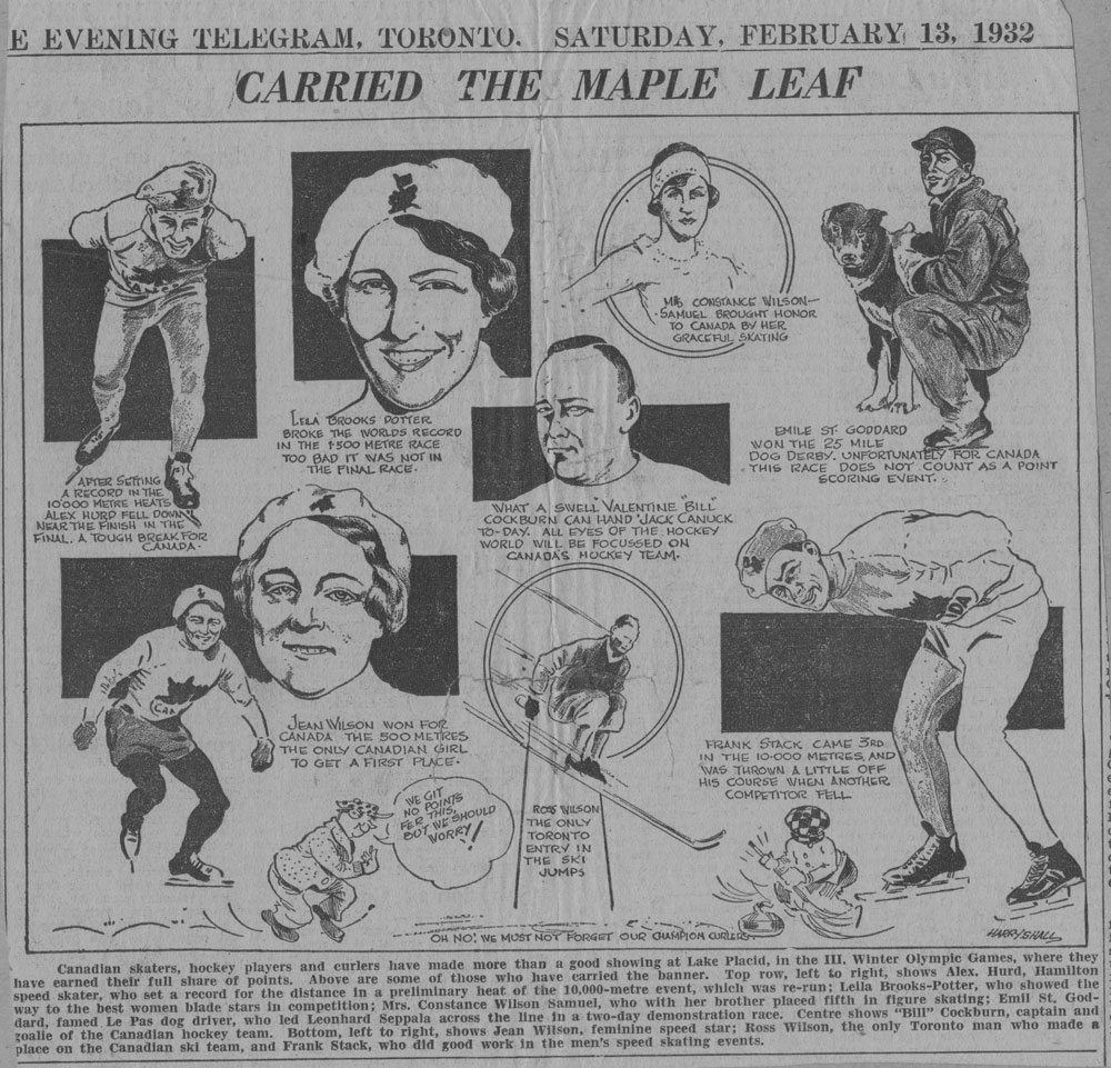 « Carried the Maple Leaf » (« Ils ont porté la feuille d’érable »), 13 février 1932 