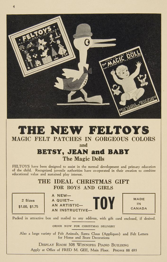 The New Feltoys advertisement