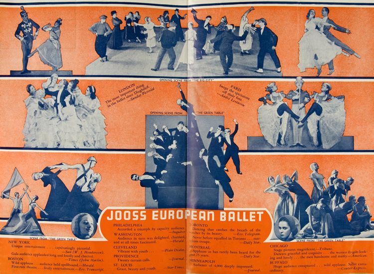 Prospectus du Ballet Jooss