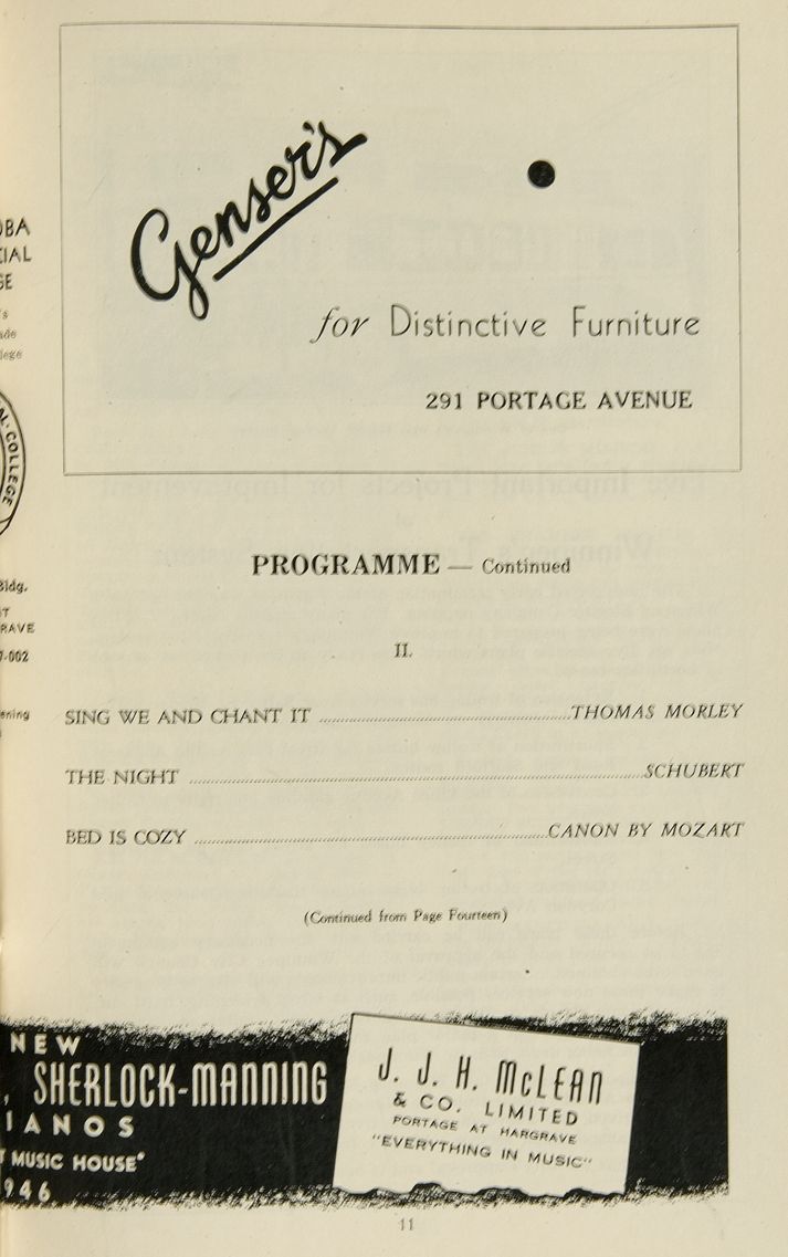 Trapp Family Singers programme