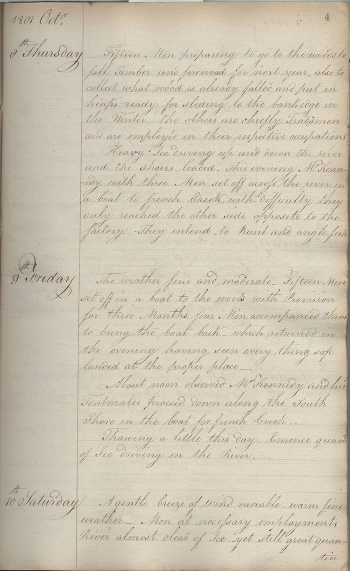 Journal du poste de York Factory, 1801