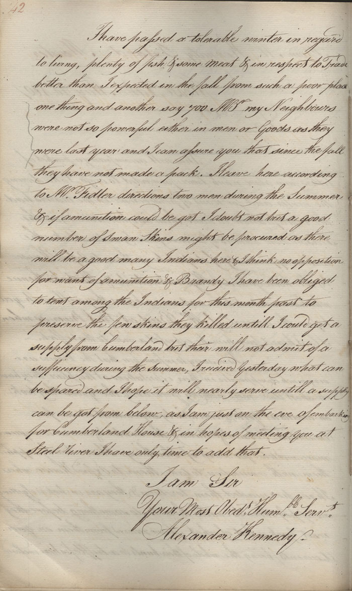 Letter from Alexander Kennedy to John McNab, 20 May 1807